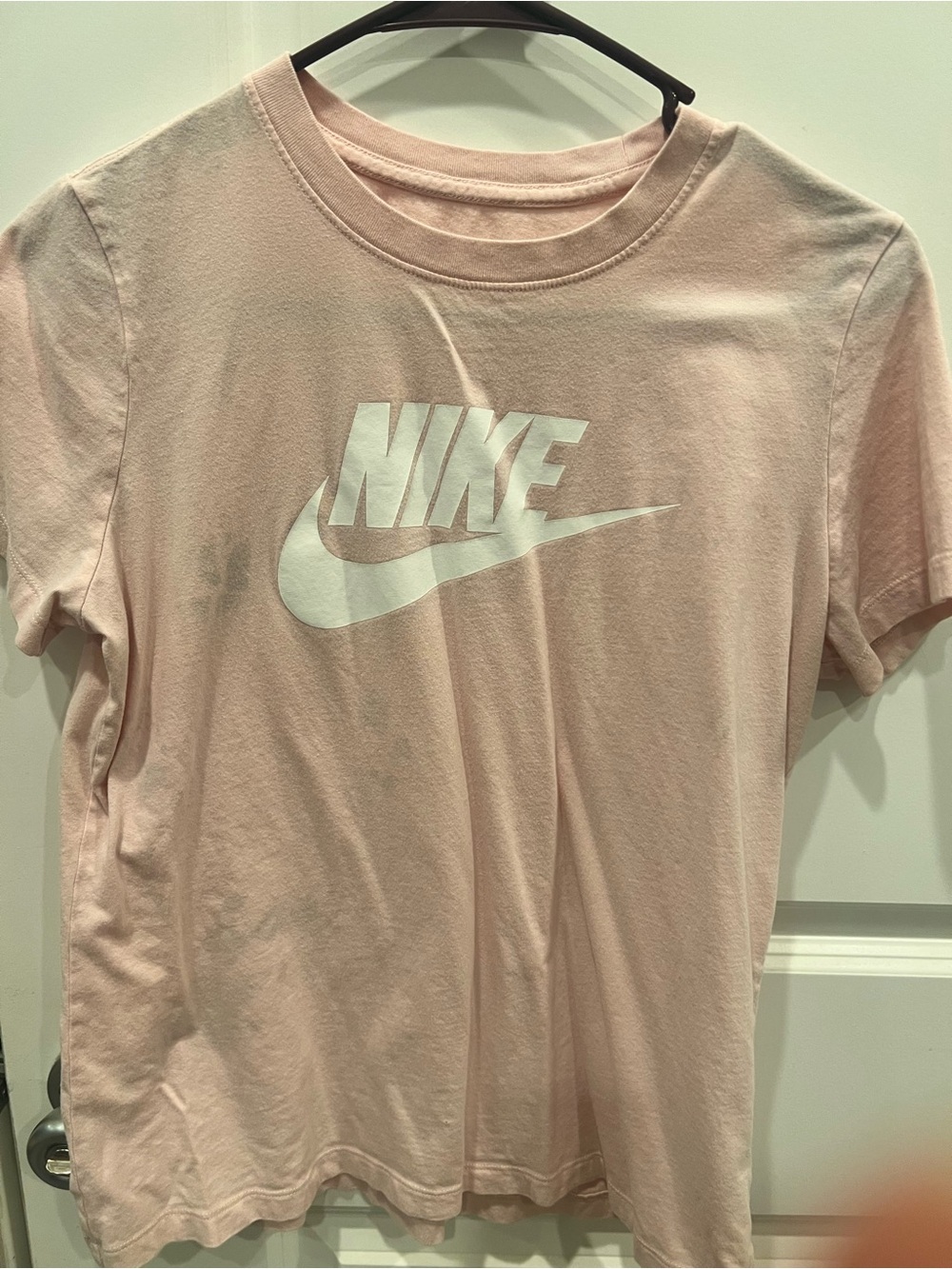 Nike Pink Short Sleeve Tee with White Swoosh